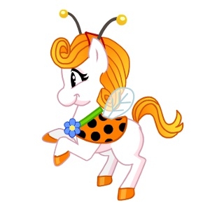 Orange Lady Bug Cutie Pony